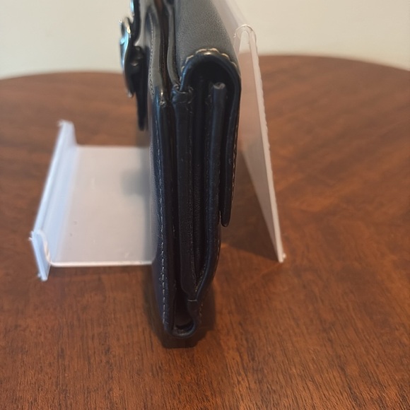 Coach Continental Vintage long wallet leather Black buckle front & back openi - Picture 4 of 13